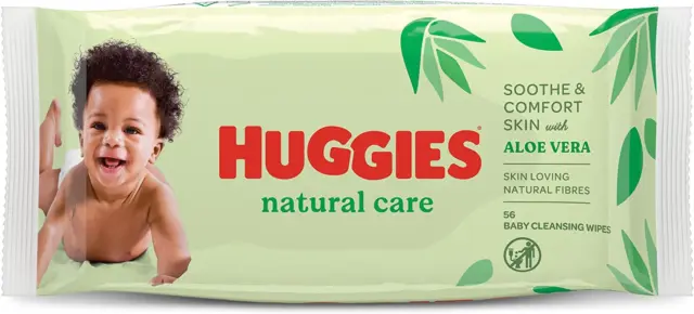 Huggies New Natural Care Baby Wipes, 56 Count, Pack of 56 Size Name:1 Count (...