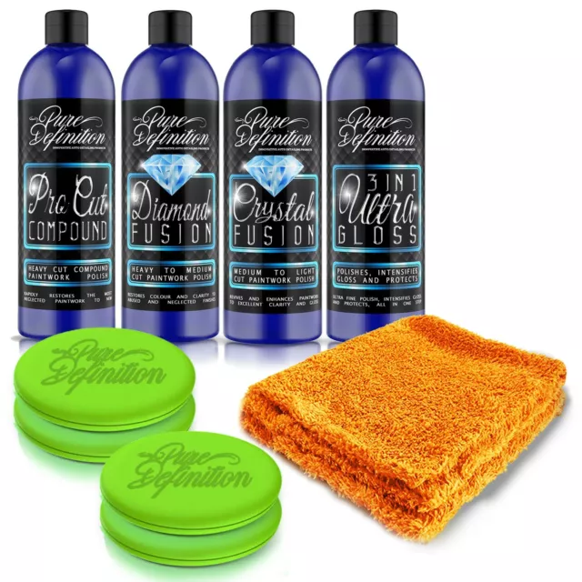 Complete Car Polishing Kit Range Of Polish Paintwork Detailing Pure Definition