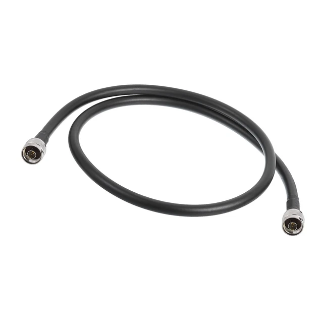 Coaxial Cable 400 Type N Male to N Male 3.2FT Black 1Pcs