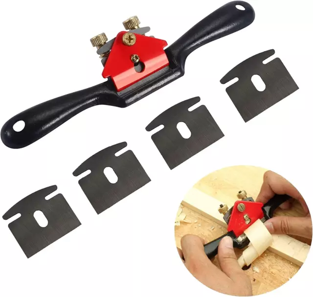 Adjustable Spokeshave with Flat Base and Metal Blade Wood Working Wood Craft Han