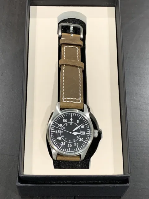 Mens Automatic Homage (Hamilton khaki) Field Watch- 60 Minute Dial