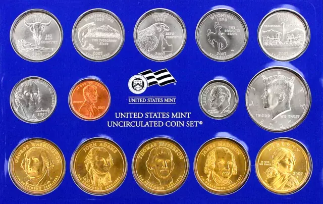 2007 Mint Set Original U S Mint Packaging Satin Finish Coins 3