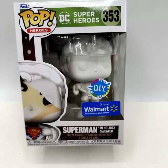 Funko Pop! DC Super Heroes Holiday D.I.Y. SUPERMAN #353 Walmart Exclusive