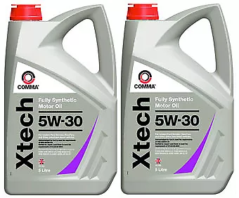 2X Comma Xtech 5W-30 Fully Synthetic Engine Oil Xtc5L 5 Litre-Ford Wss-M2C913-D