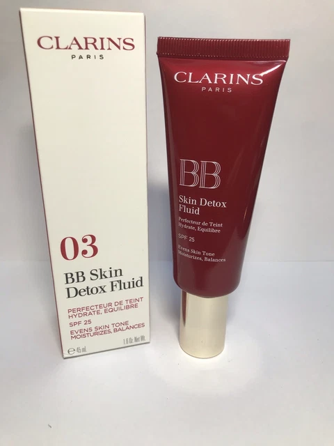 Clarins BB Skin Detox Fluid SPF25 - No. 03 Oscuro - 45 ml. - EMBALAJE ORIGINAL NUEVO fresco
