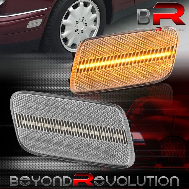 For 1996-2003 Benz W210 E-Class LED Sidemarker Lamp Signal Reflector Light Clear