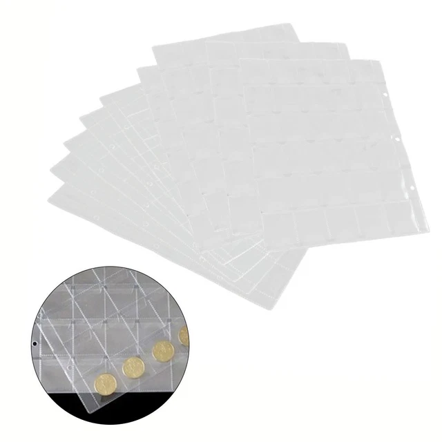 Stockage de collection de pièces organisée 10 pièces transparent 30 poches pr