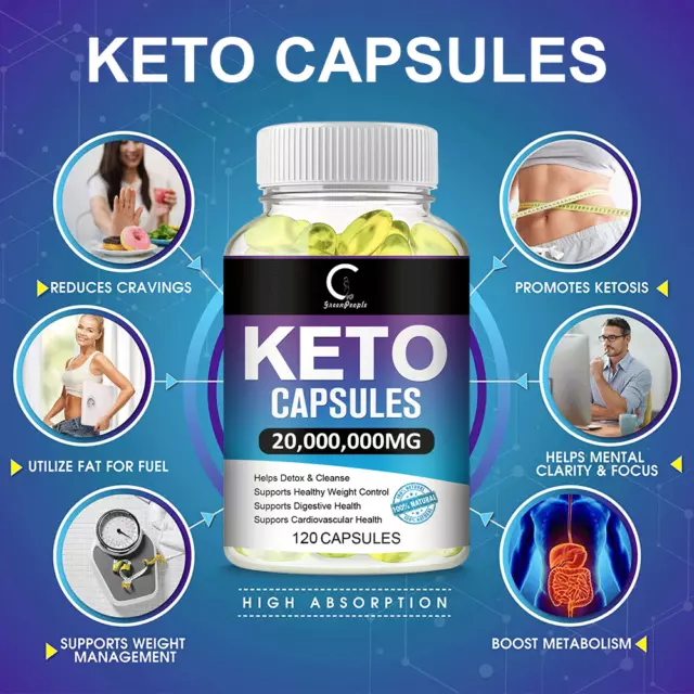 360Pills Keto Diet Fat Burner Kapseln Gewichtsverlust Hilfe Detox & Clean 3