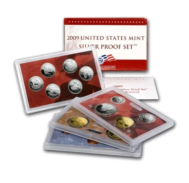 2009 S US Mint Silver Proof Set OGP COA 18 Coins