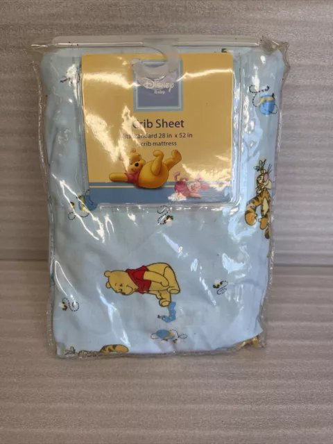 DISNEY Winnie The Pooh crib Sheet - 28x52 - Vintage -Disney Baby Collection