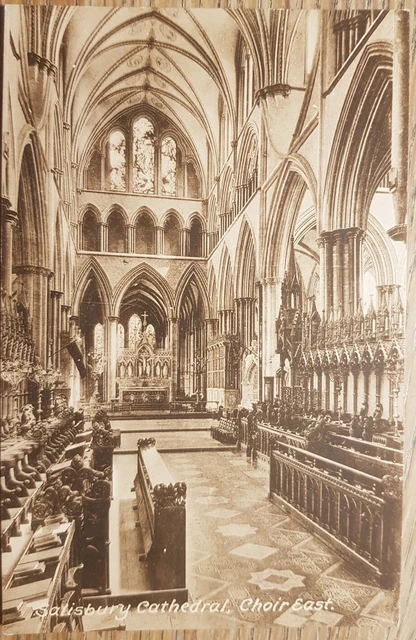 Salisbury Cathedral, Choir East postcard. Friths series