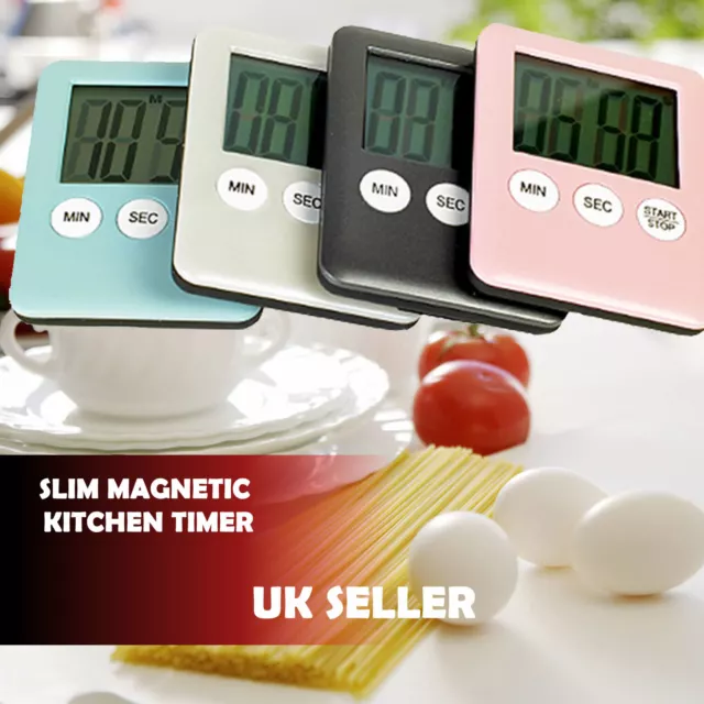 Magnétique LCD Numérique Minuteur Cuisine Cuisinière Multi Usage Alarme Slim