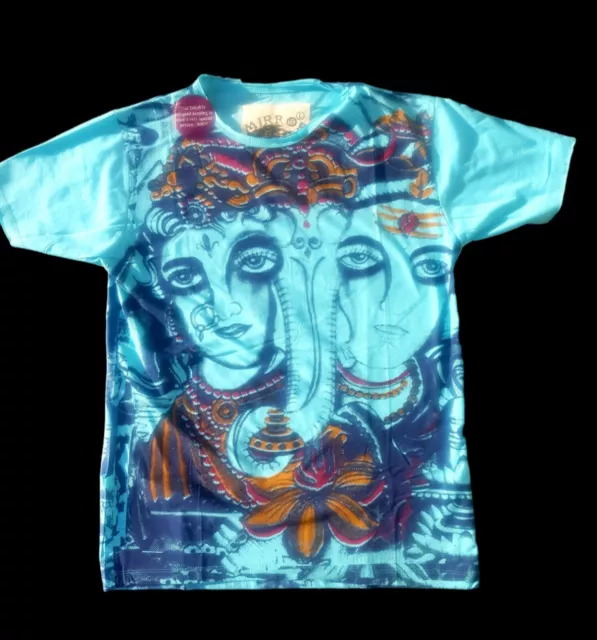 Ganesha and Shiva Indian Hindu Elephant God Hipster Large Print Men's T-Shirt