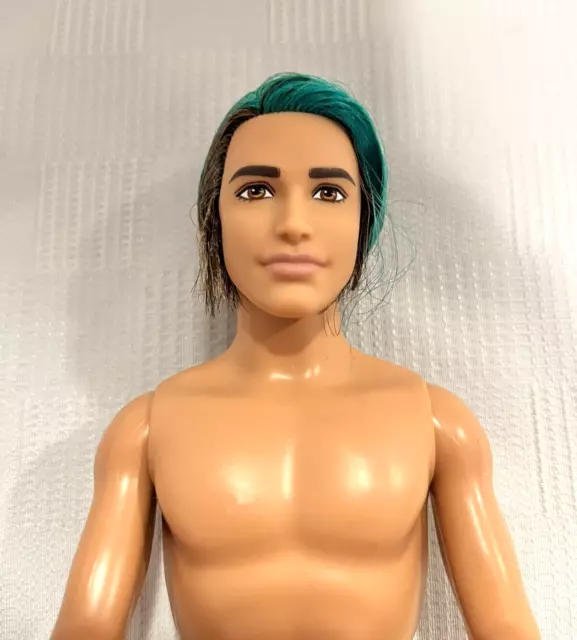 Mattel Barbie Extra Fly Ken Articulated Nude Doll w/ Rooted Green Hair