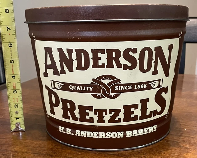 VINTAGE H. K. anderson bakery pretzel tin lancaster pa 9.99 PicClick