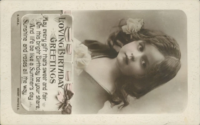 real photo Birthday greetings rotary