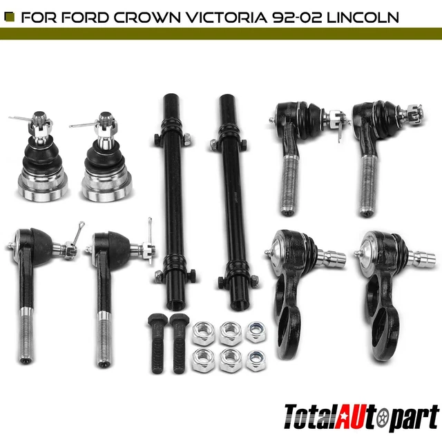 10x Tie Rod End & Ball Joint for Mercury Lincoln Town Car 95-02 Mercury Front