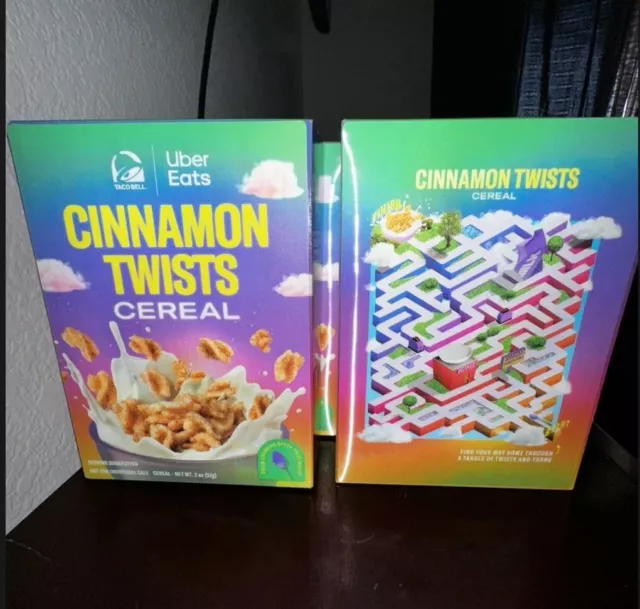 Taco Bell x Uber Eats Cinnamon Twists Cereal - Color Changing Box FREE