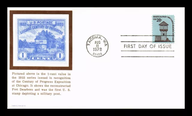 Dr Jim Stamps Us Cover Remote Outpost 28C Americana Fdc Carrollton Cachet