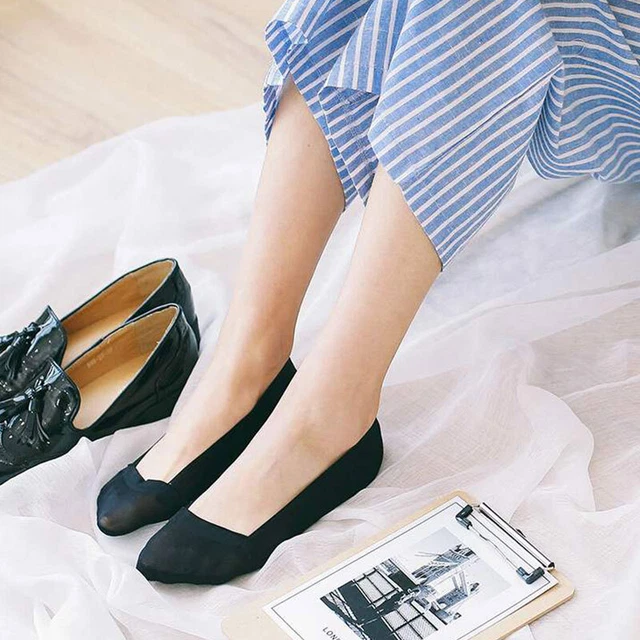 Summer Women Ankle Socks Invisible Low Cut Boat Socks Anti-Slip Thin Breathable