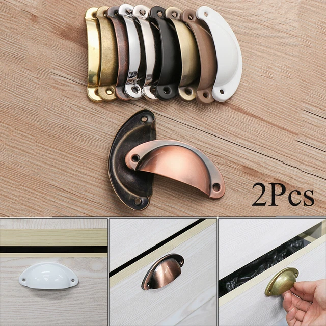 Cabinet Knobs Door Handles Kitchen Cupboard Drawer Pulls Iron Brushed Retro