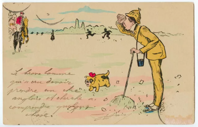 Cpa Illustrateur Xavier Sager - Hippisme - Chevaux