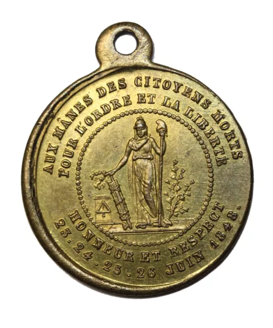 France 1848 French Revolution Medal June Days Victims