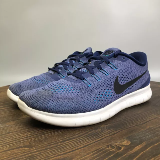 Nike Free Run Mens Size 8.5 Blue Mesh Athletic Running Shoes Sneakers