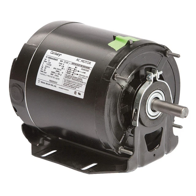 CENTURY RB2054DV2 Motor,1/2 HP,1725 rpm,56,115/230V