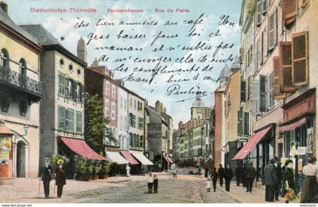 12114 cpa 57 Diedenhofen Thionville - Rue de Paris