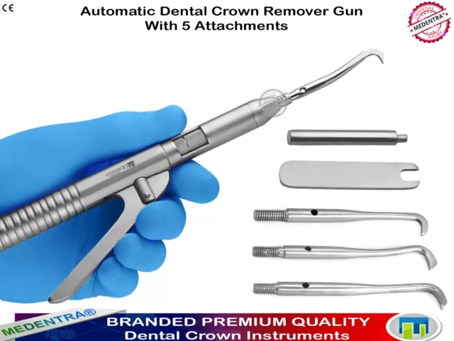 Automatique Couronne Retire Pistolet Kit Outils Dentaire Couronnes Crown Remover