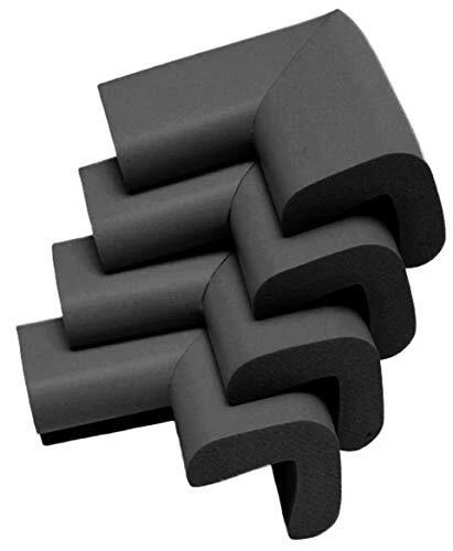 4-Piece Safety Corner Cushion; 4 Pack; Child Proofing Corner Guard; Made Black