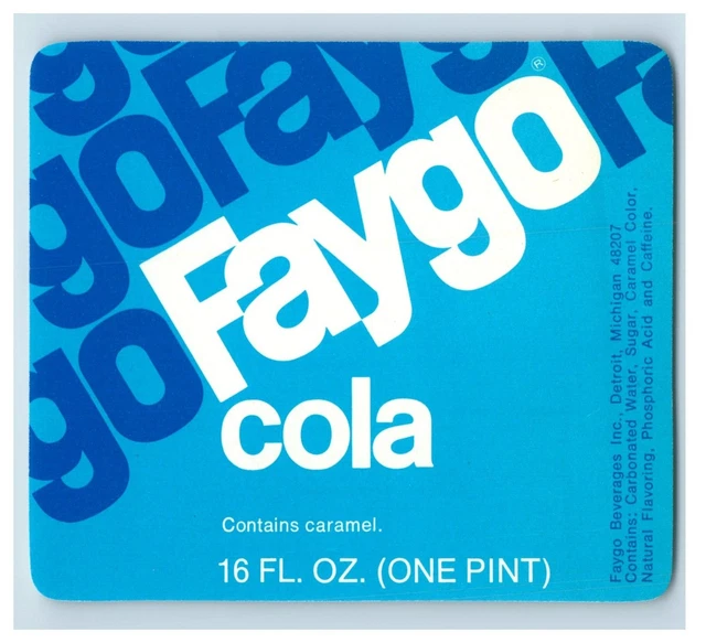 1960'S70'S FAYGO COLA Soda Label Original S59E 16.50 PicClick