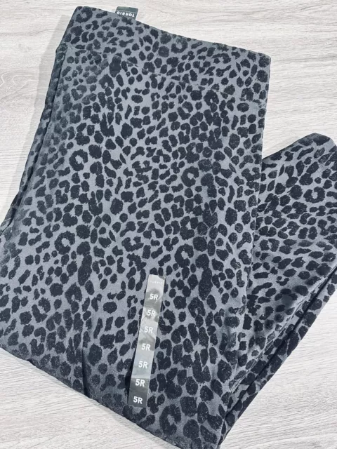 NWT NEW Torrid Black Flocked Leopard Pixie Leggings Pants 5 5X 28 MSRP $69
