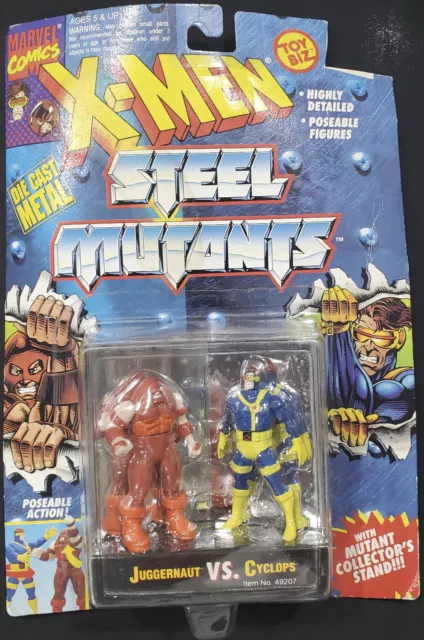 1994 Toy Biz X-men Steel Mutants Die Cast Juggernaut vs. Cyclops NEW SEALED