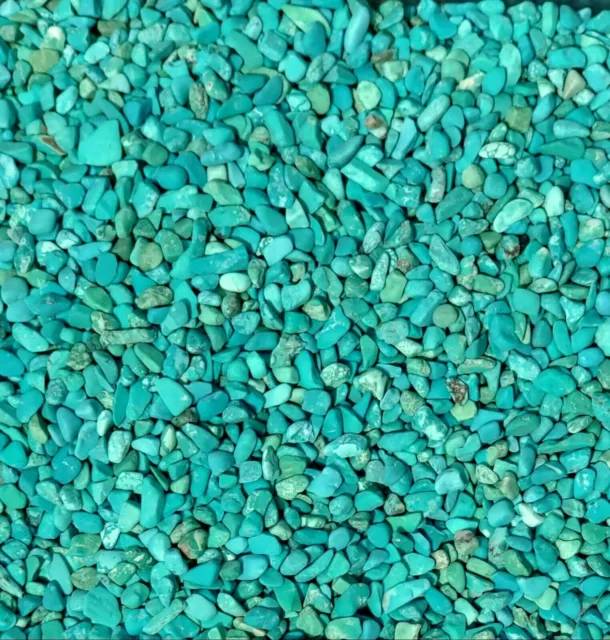 Turquoise Gemstone Chips Nugget No Hole Undrilled Bottles Jewelry Gem Blue Small