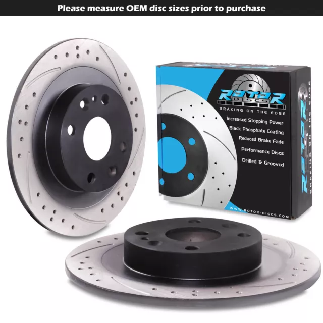 REAR DRILLED GROOVED 250mm BRAKE DISCS FOR MAZDA MX5 MX-5 MK1 MK2 1.6 1.8 NA NB