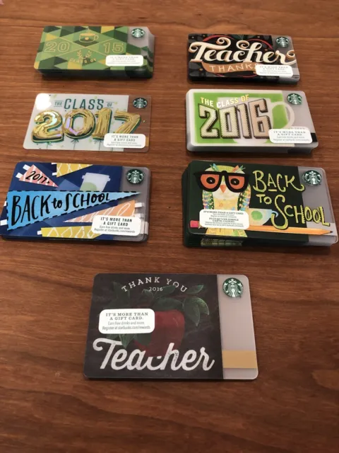 Starbucks New Never Swiped No Value Back To School Thank A Teacher 52 Total