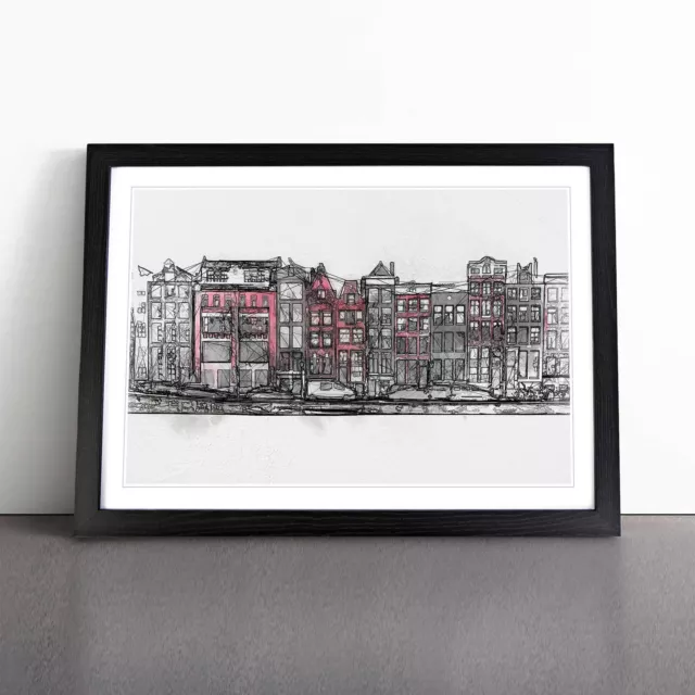 Wintertime In Amsterdam Netherlands In Abstract Wall Art Print Framed Picture