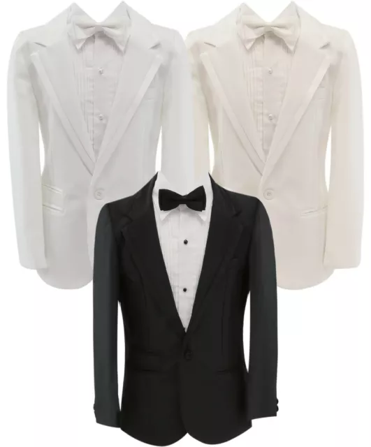 Baby Boys Tuxedo Suit Baptism Communion Page Boy Wedding 5 Piece Set