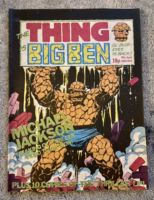 The Thing Is Big Ben Comic #4 1984  MARVEL UK + Free Captain America Poster Rare