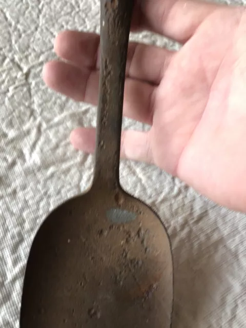 ANTIQUE 19th CENTURY BLACKSMITH HAND FORGED IRON PEEL SPATULA TURNER 3