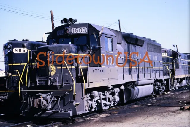 Vtg 1971 Train Slide 1603 906 Seaboard Coast Line Engines X3F012