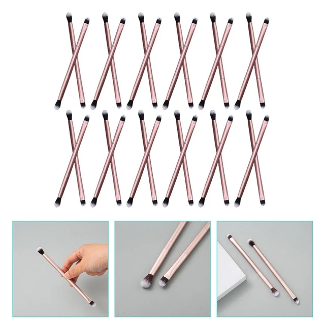 24 pcs Lidschattenbürsten doppelköpfige Make-up Kosmetische Augenbürsten Make-up