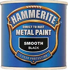 8x Hm Metal Paint Smooth Black 250ml 5084863 Hammerite Quality MULTIBUY SAVER