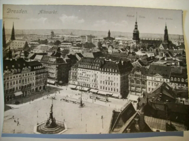 DDR Foto Repro, Dresden, Altmarkt, Wilsdruffer Straße mit Straßenbahn