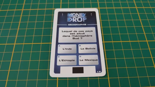 Carte question A.59 A.60 pièce détachée jeu de société Money Drop Tf1 games #B49