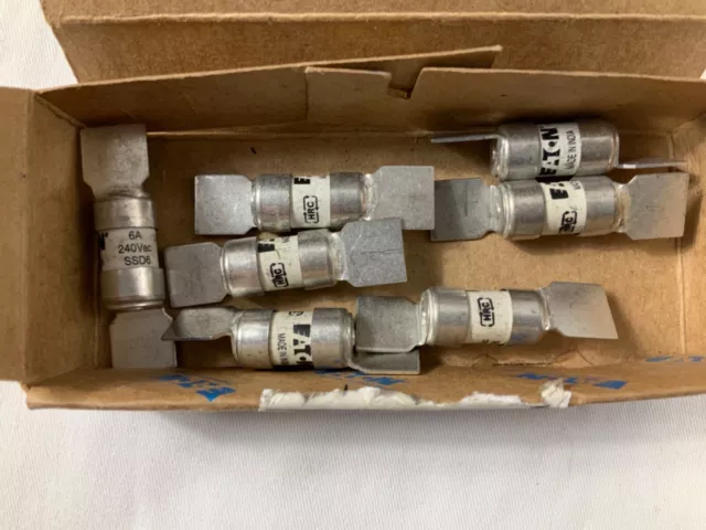 EATON NEW QTY X 7 FuseS SSD6 6 AMP 240 VOLT Industrial HRC Fuselinks 3