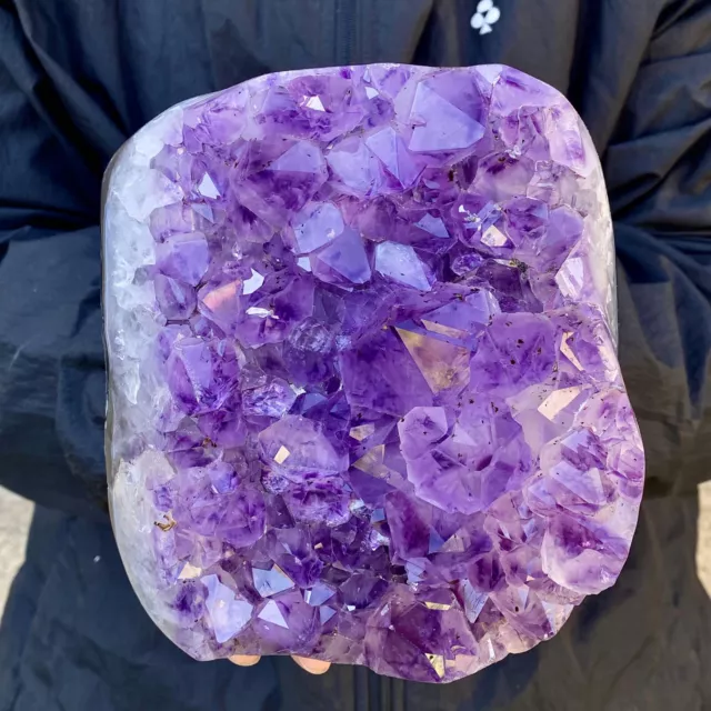 5LB  Natural Amethyst geode quartz cluster crystal specimen energy healing.