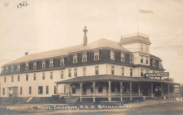 Rppc Monadnock House Colebrook New Hampshire Real Photo Postcard (1921)